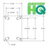 Casterhq 8"x3" Kingpinless Heavy Duty Rigid Caster, Phenolic Wheel, 2,500 L CB-10RCPH83